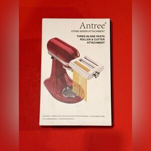 Antree Pasta Maker Attachment 3 in 1 Set for KitchenAid Stand Mixers OPEN BOX
